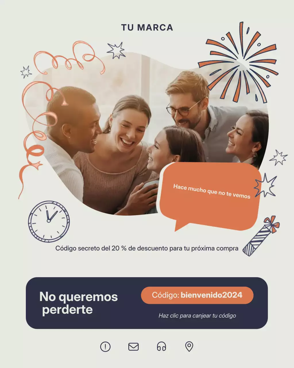 Promoción de descuento moderna en beige