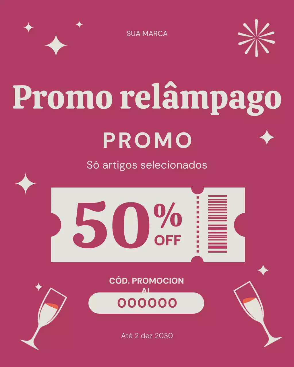 Anúncio de venda da Pink Modern no Instagram