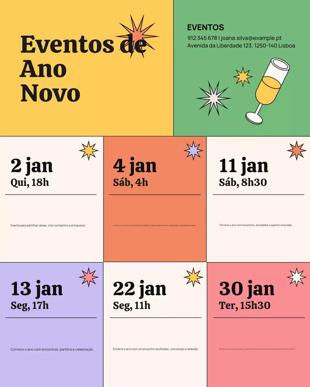 Postagem colorida e moderna de anúncio de evento no Instagram