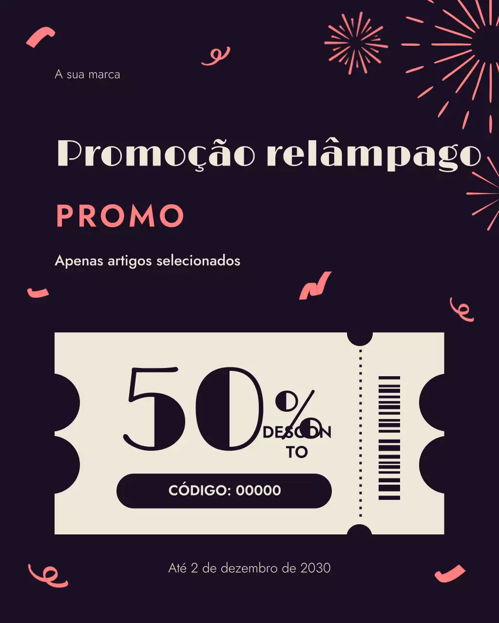 Postagem no Instagram sobre a promoção Black Bold