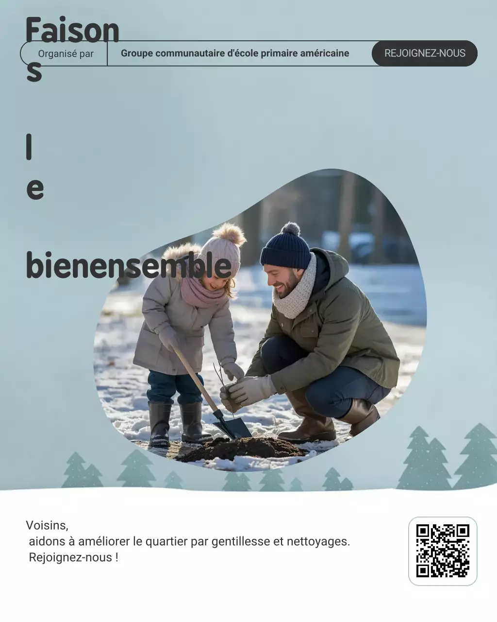 Invitation à un événement communautaire minimaliste beige (publication Instagram)