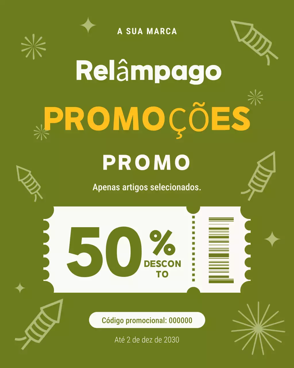 Postagem promocional de venda da Green Modern no Instagram