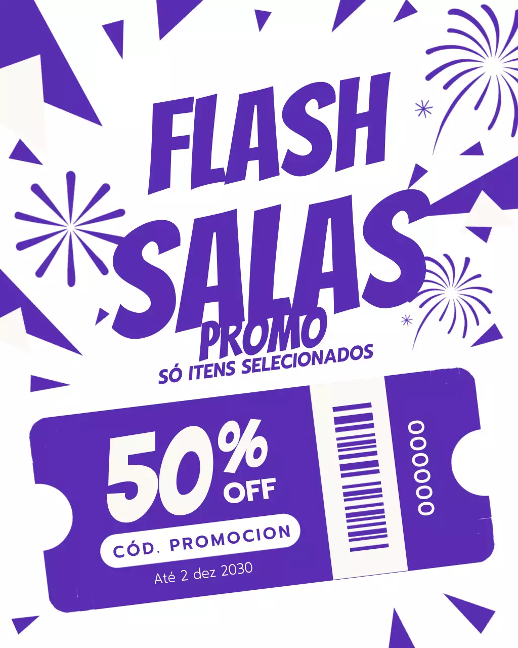 Postagem no Instagram sobre a promoção Purple Bold