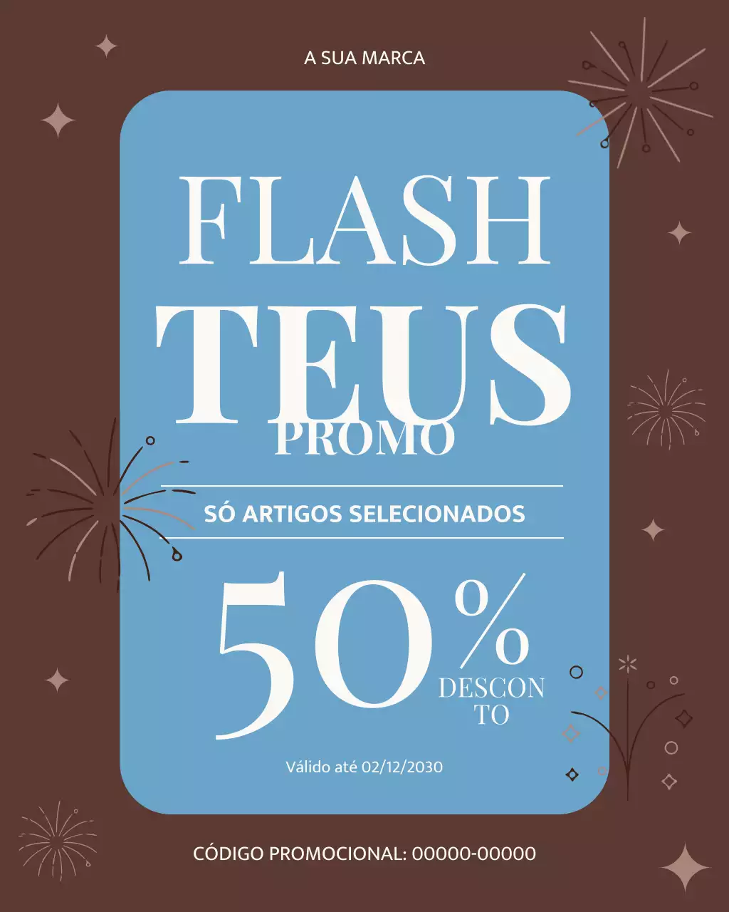 Postagem no Instagram sobre promoção de venda da Brown Modern