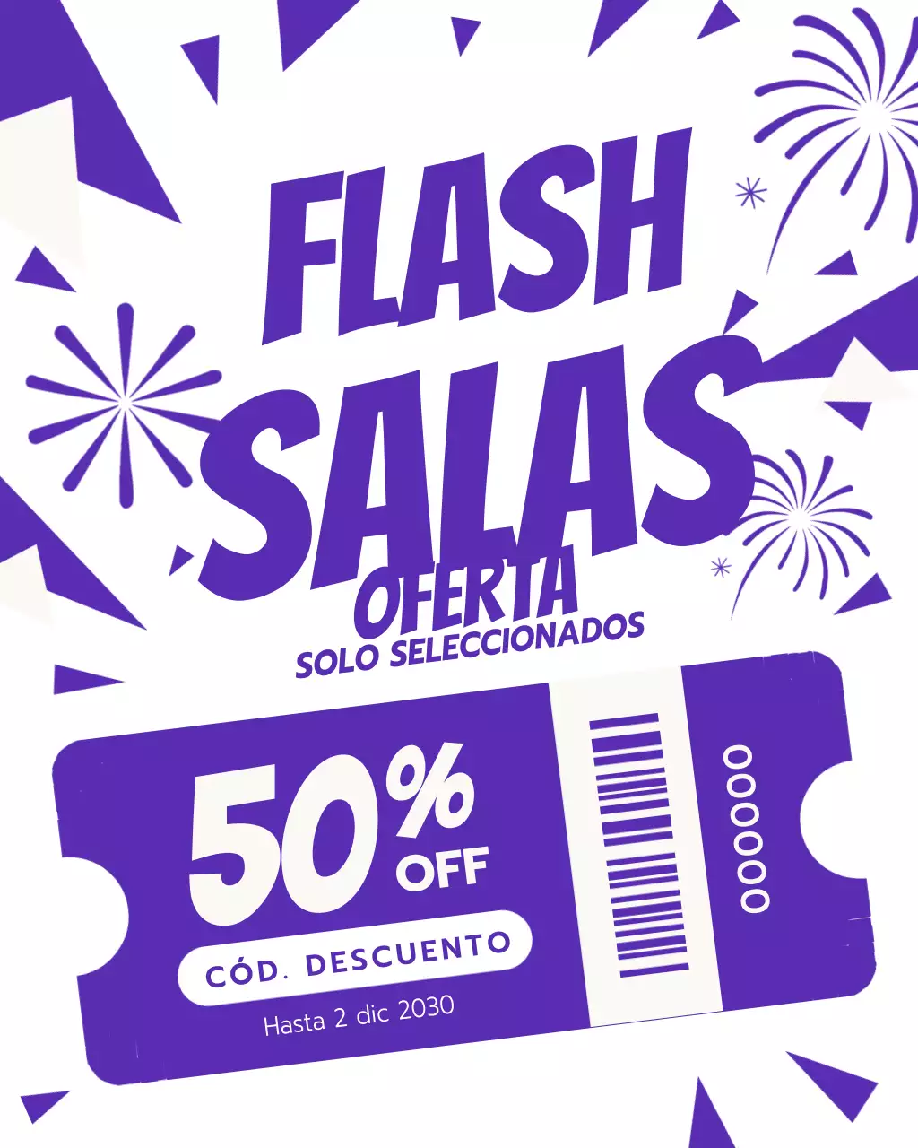 Publicación de Instagram del anuncio de venta Purple Bold