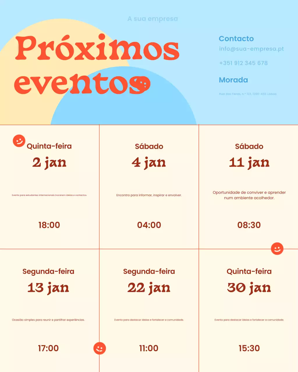 Postagem colorida e moderna de anúncio de evento no Instagram