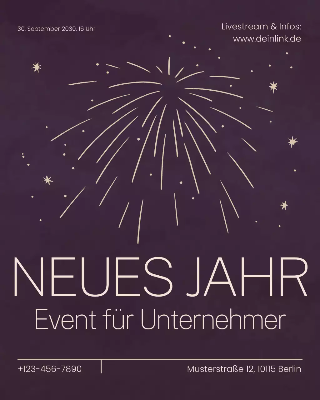 Lila Modernes Business-Event Instagram Vertikal