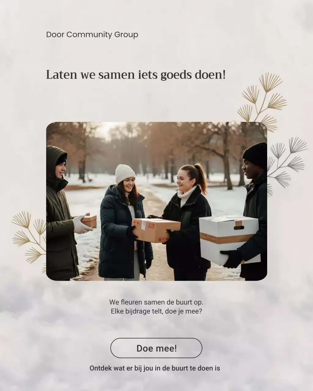 Beige Modern Community Aankondiging Instagram-bericht