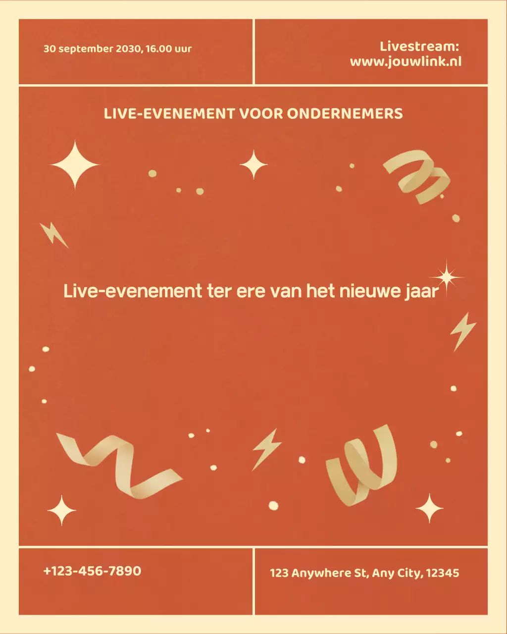 Orange Modern Entrepreneurs Event Instagram Vertical