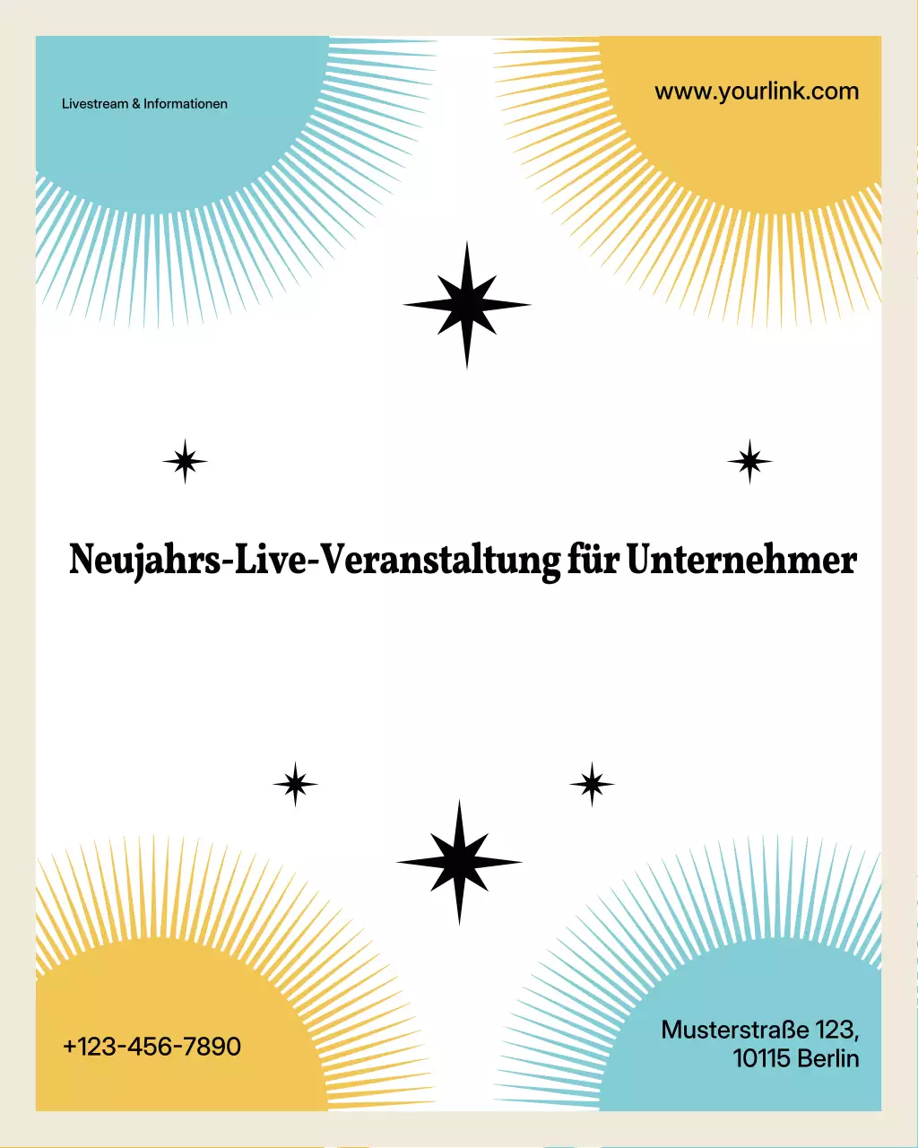 Ankündigung eines Events für moderne, beige Unternehmer auf Instagram (vertikal)