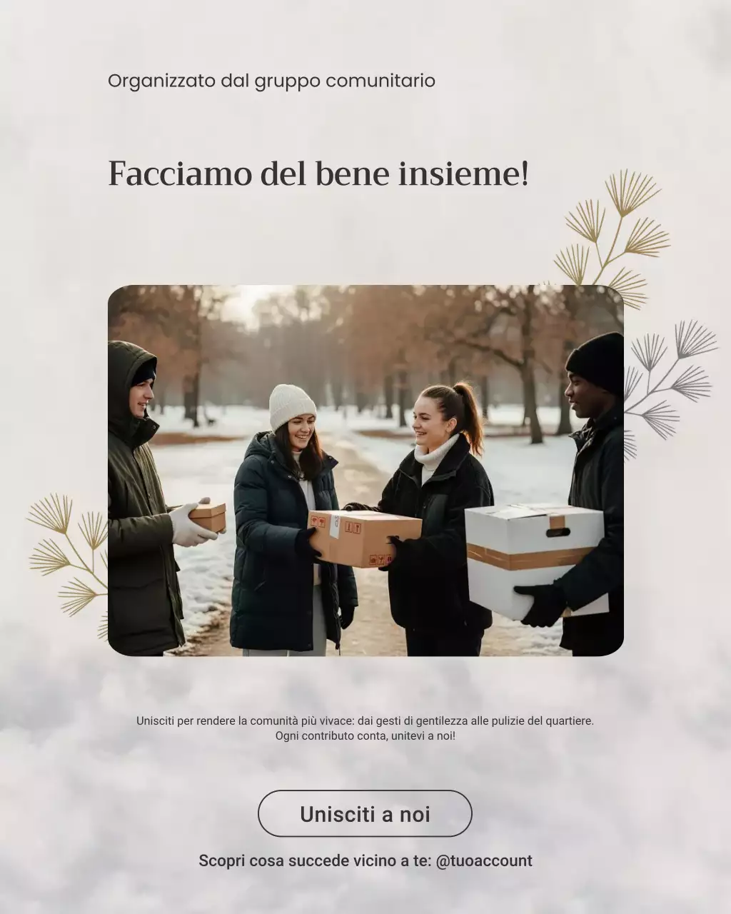 Annuncio dell'evento della comunità Beige Modern su Instagram