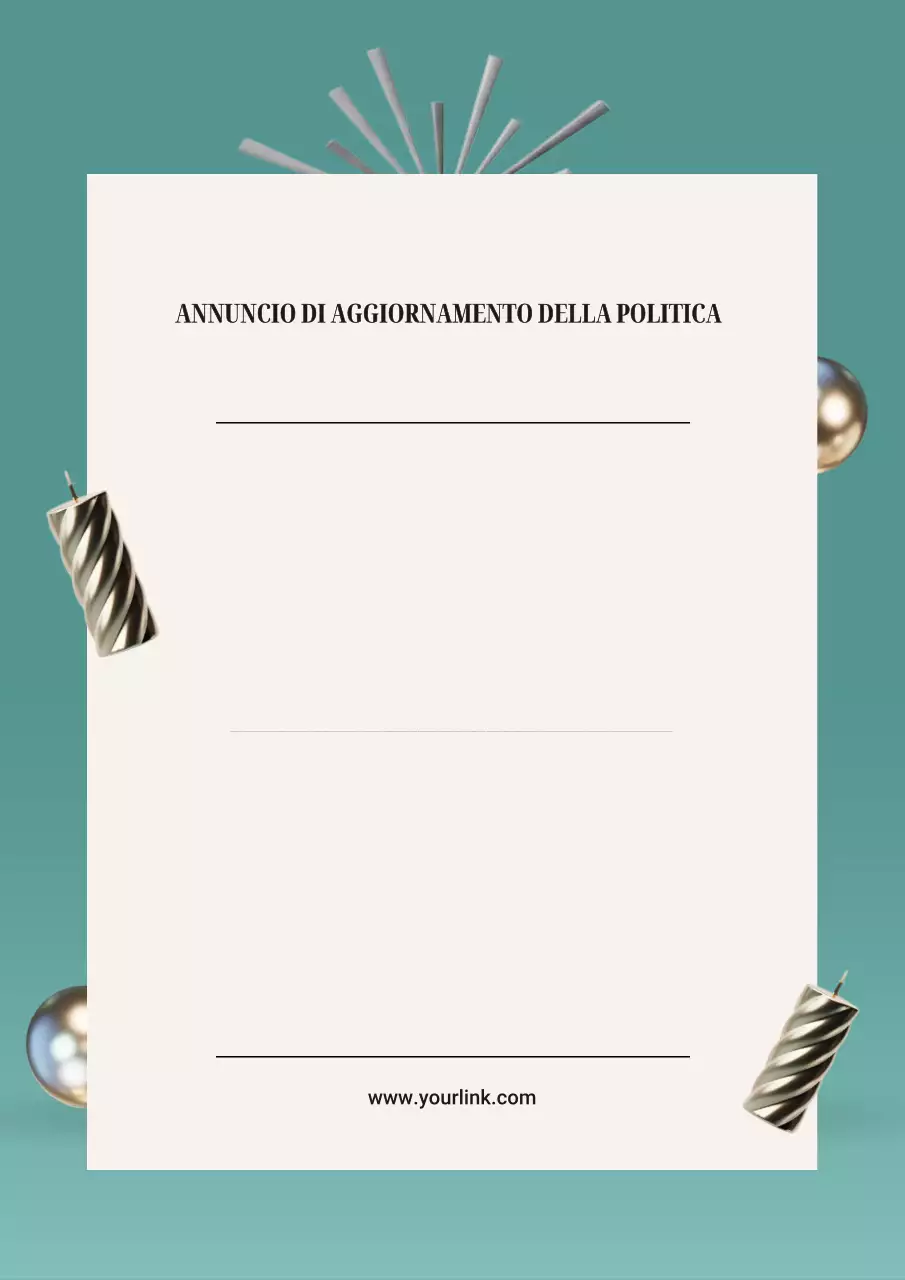 Manifesto pubblicitario della politica moderna color verde acqua