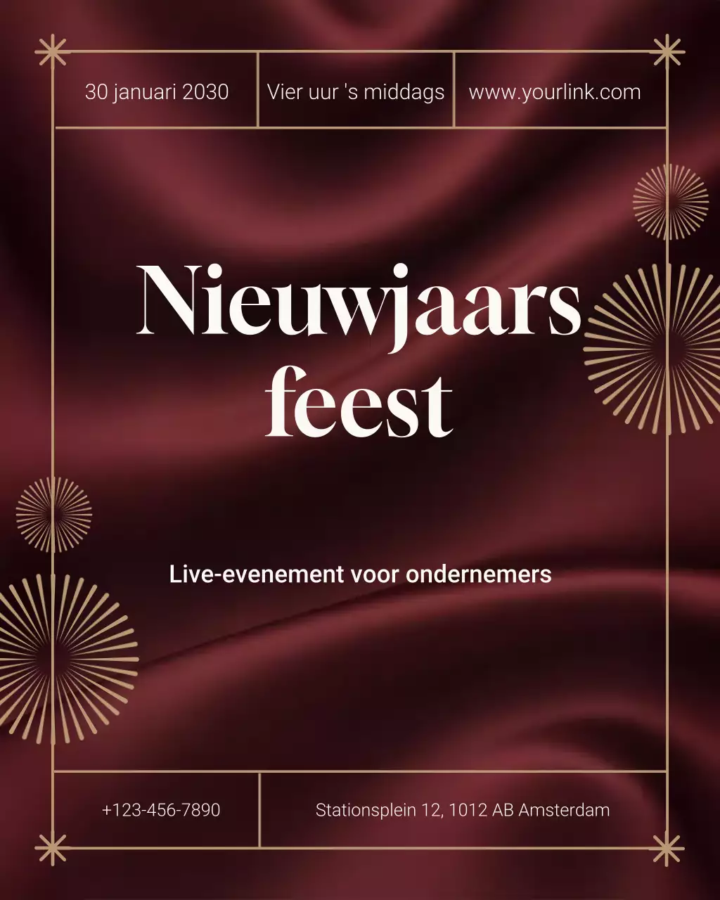 Maroon Elegant Business Announcement Instagram Vertical