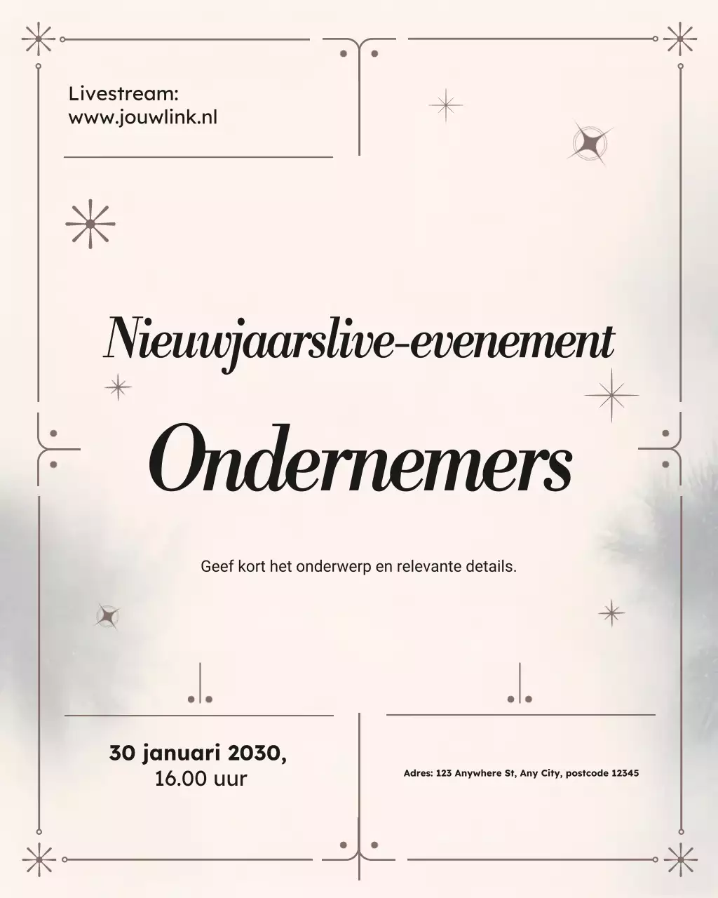 Beige elegante zakelijke aankondiging Instagram verticaal