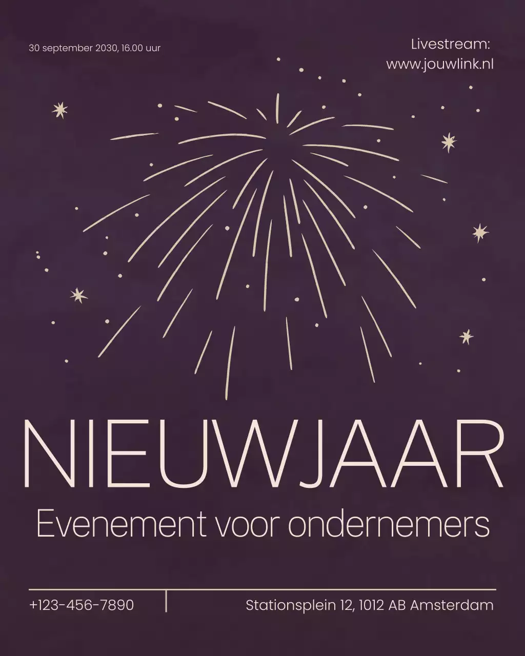 Paars Modern Zakelijk Evenement Instagram Verticaal