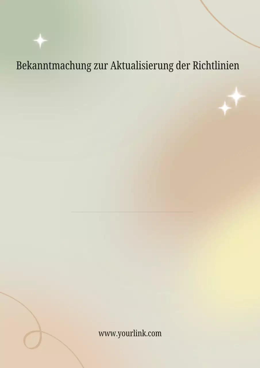 Beiges modernes Plakat zur Bekanntmachung von Richtlinien