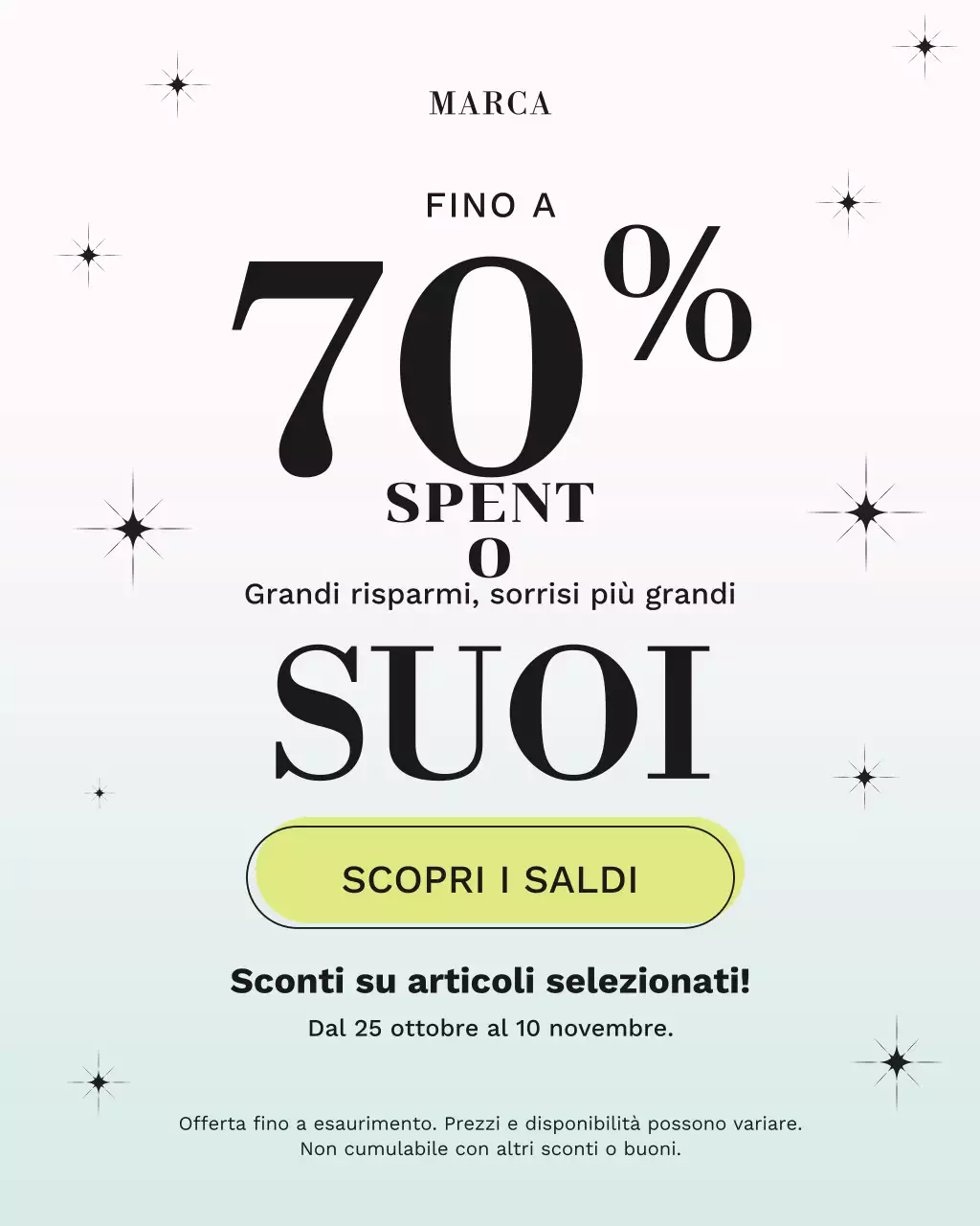 Ritratto Instagram promozionale della vendita moderna di Mint