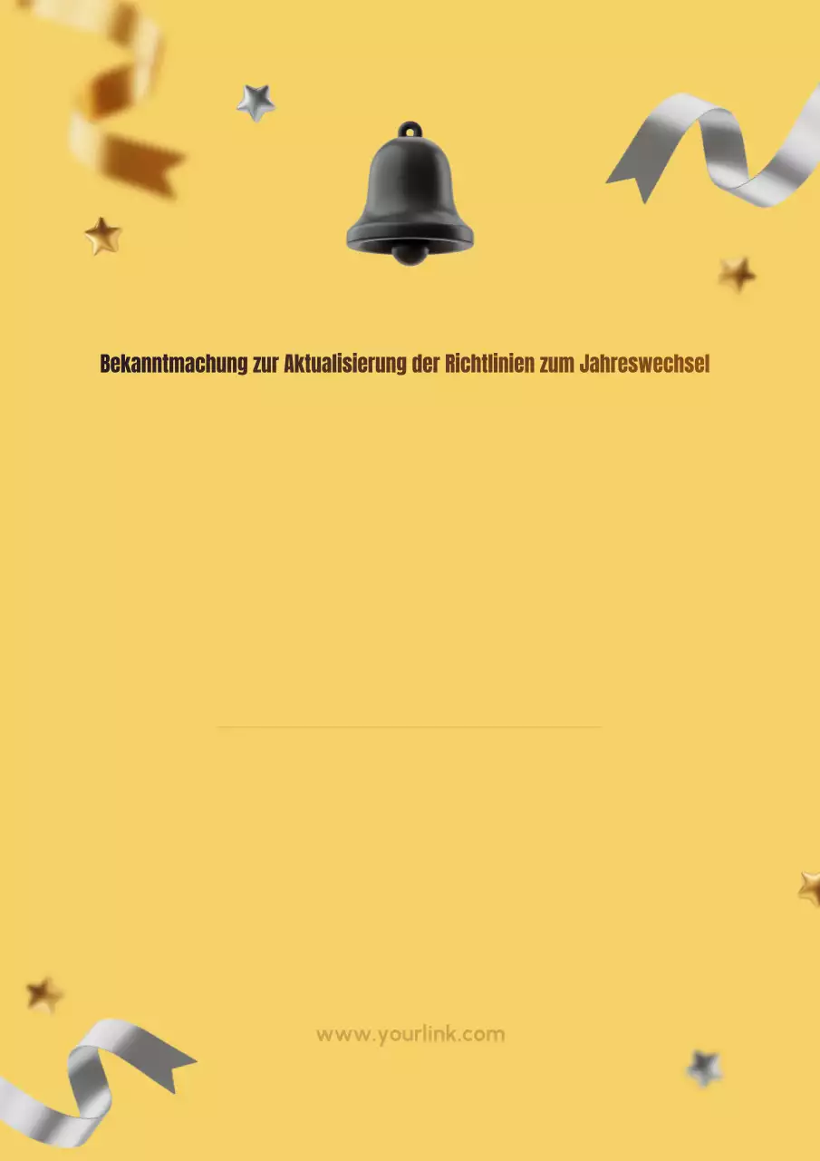 Poster zur Ankündigung moderner Goldrichtlinien