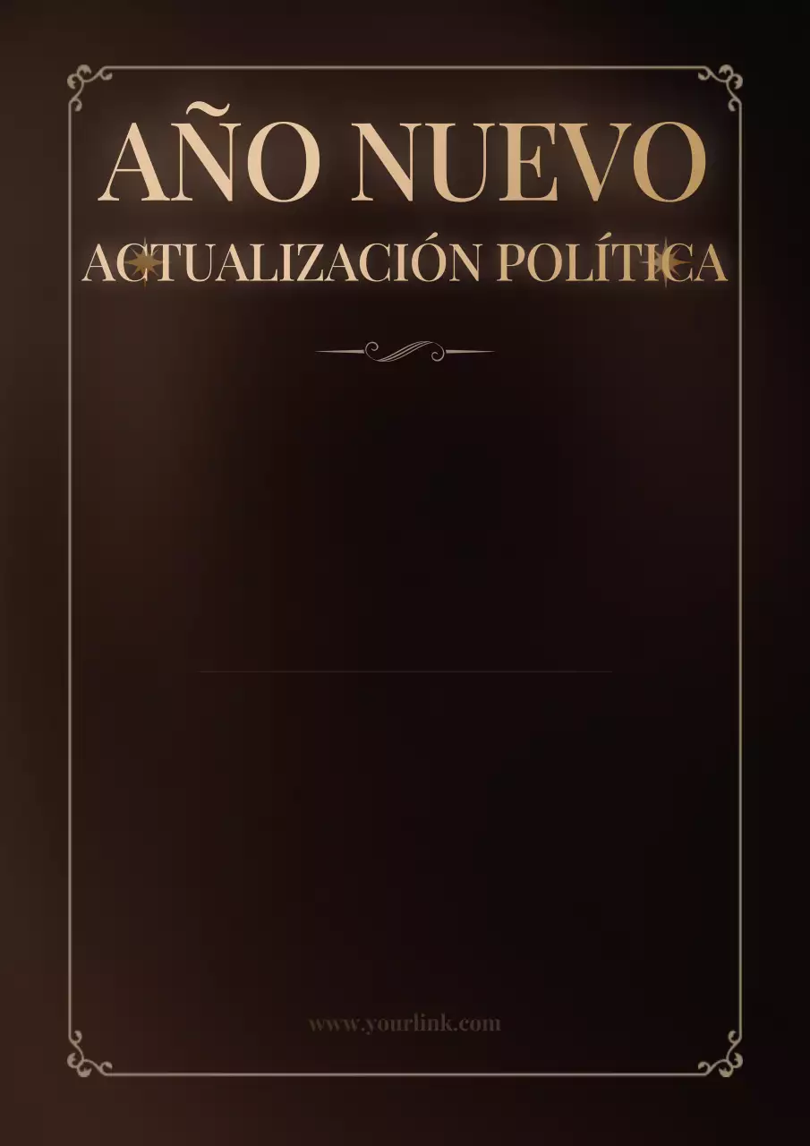 Cartel elegante de anuncio de política en color marrón