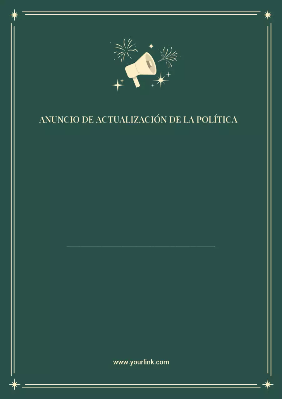 Cartel elegante de anuncio de política verde