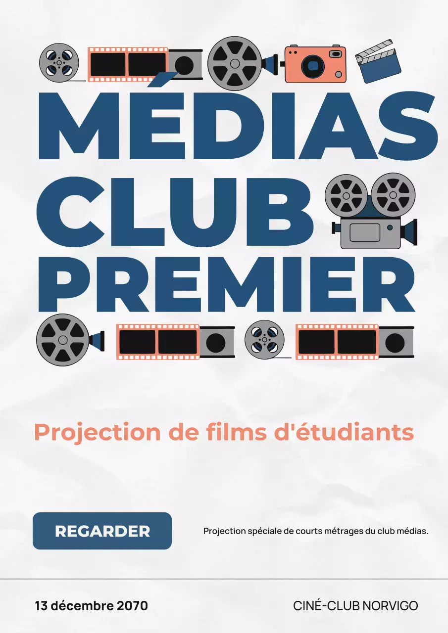 Affiche de l'événement Grey Modern Student Films