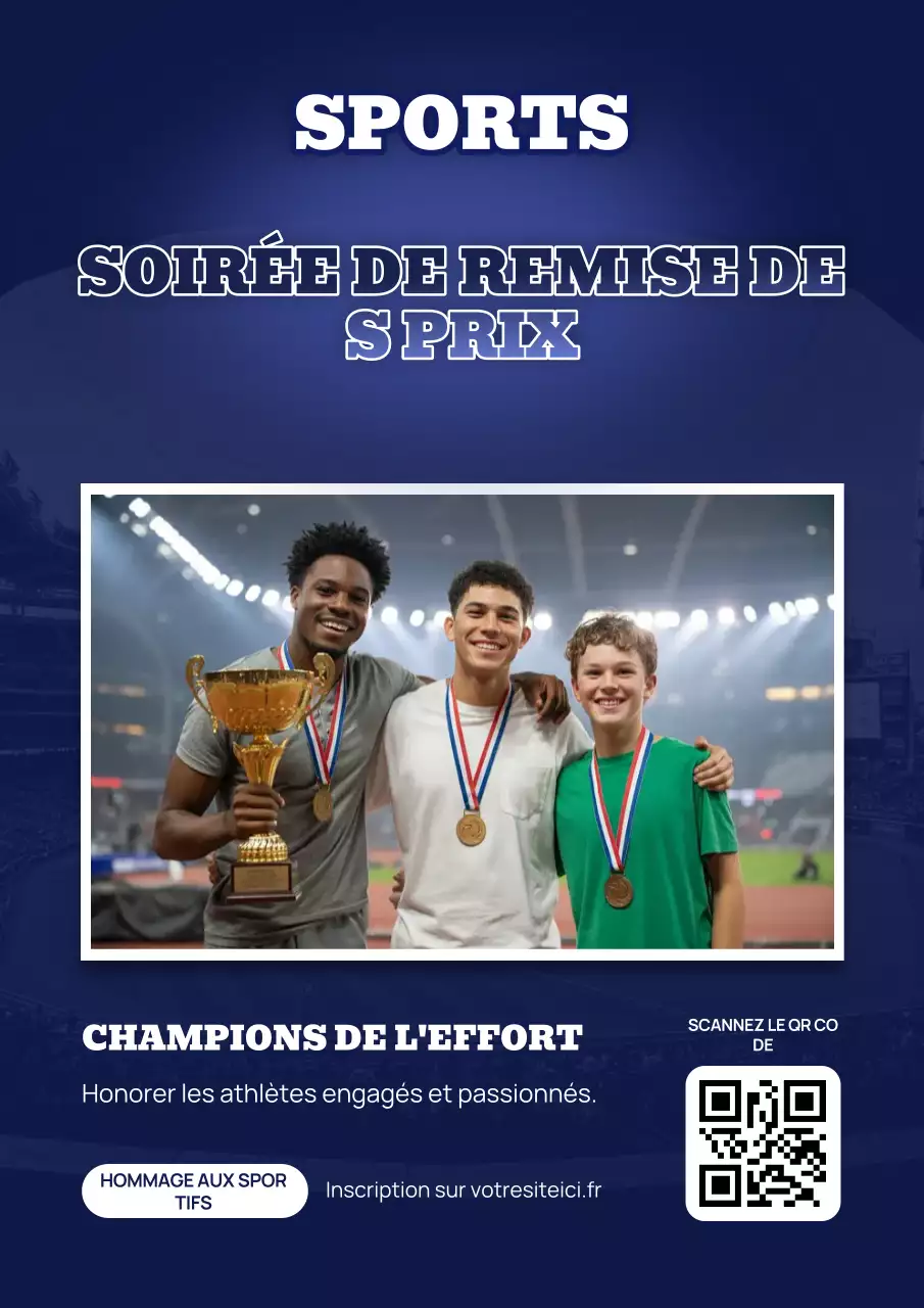 Affiche d'invitation sportive moderne violette