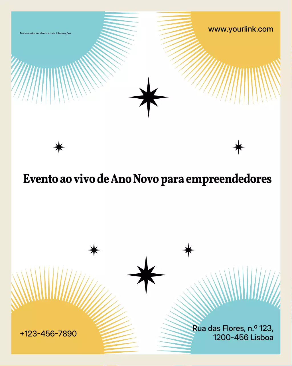 Anúncio de evento para empreendedor moderno em tons de bege no Instagram (vertical)