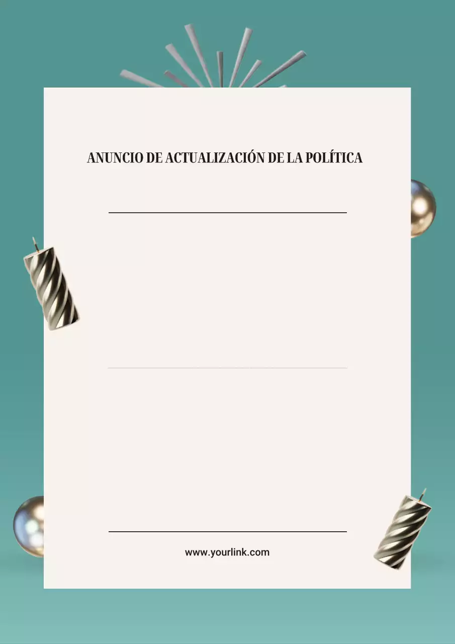 Cartel de anuncio de política moderna en color verde azulado