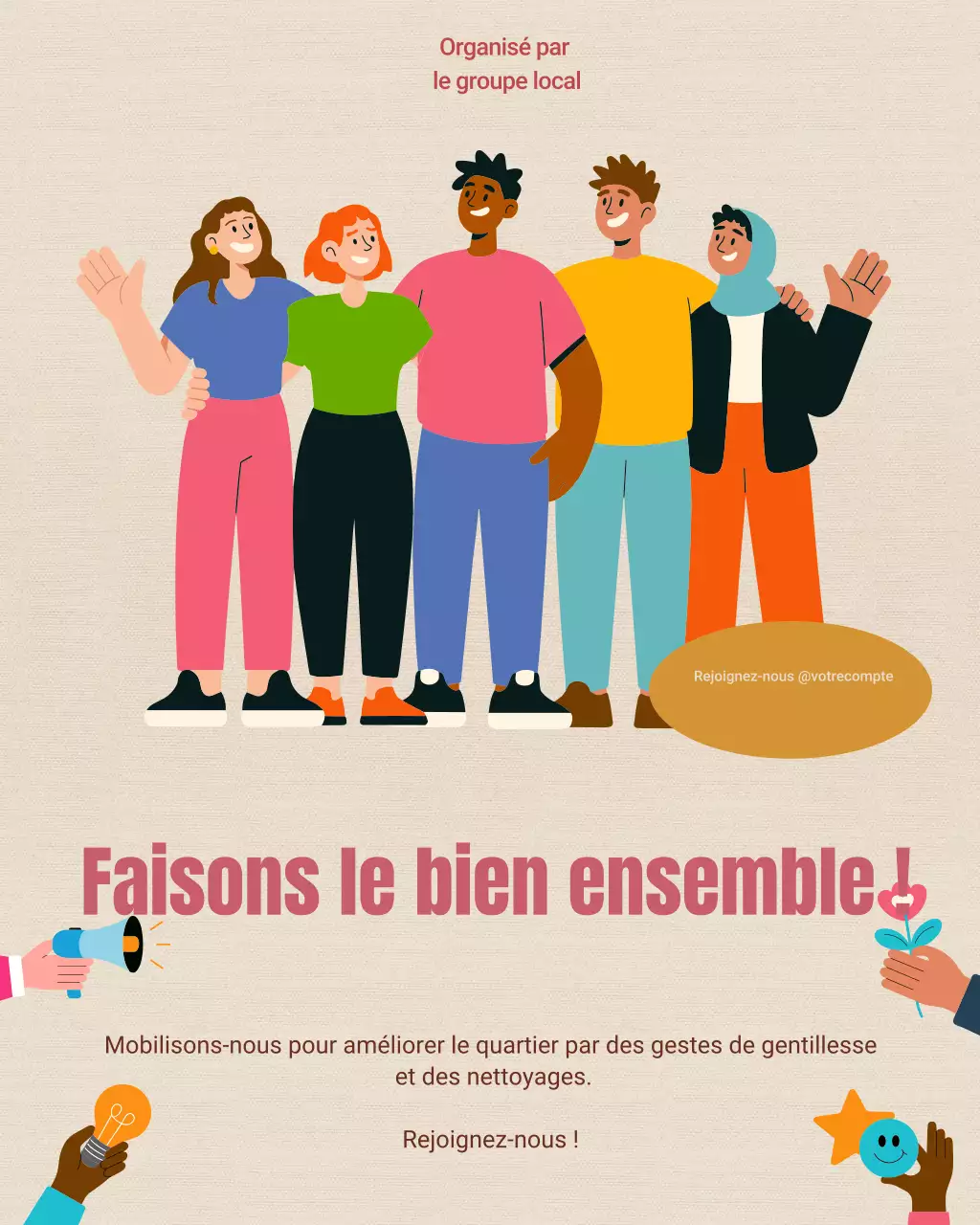 Invitation à la communauté Beige Retro (publication Instagram)