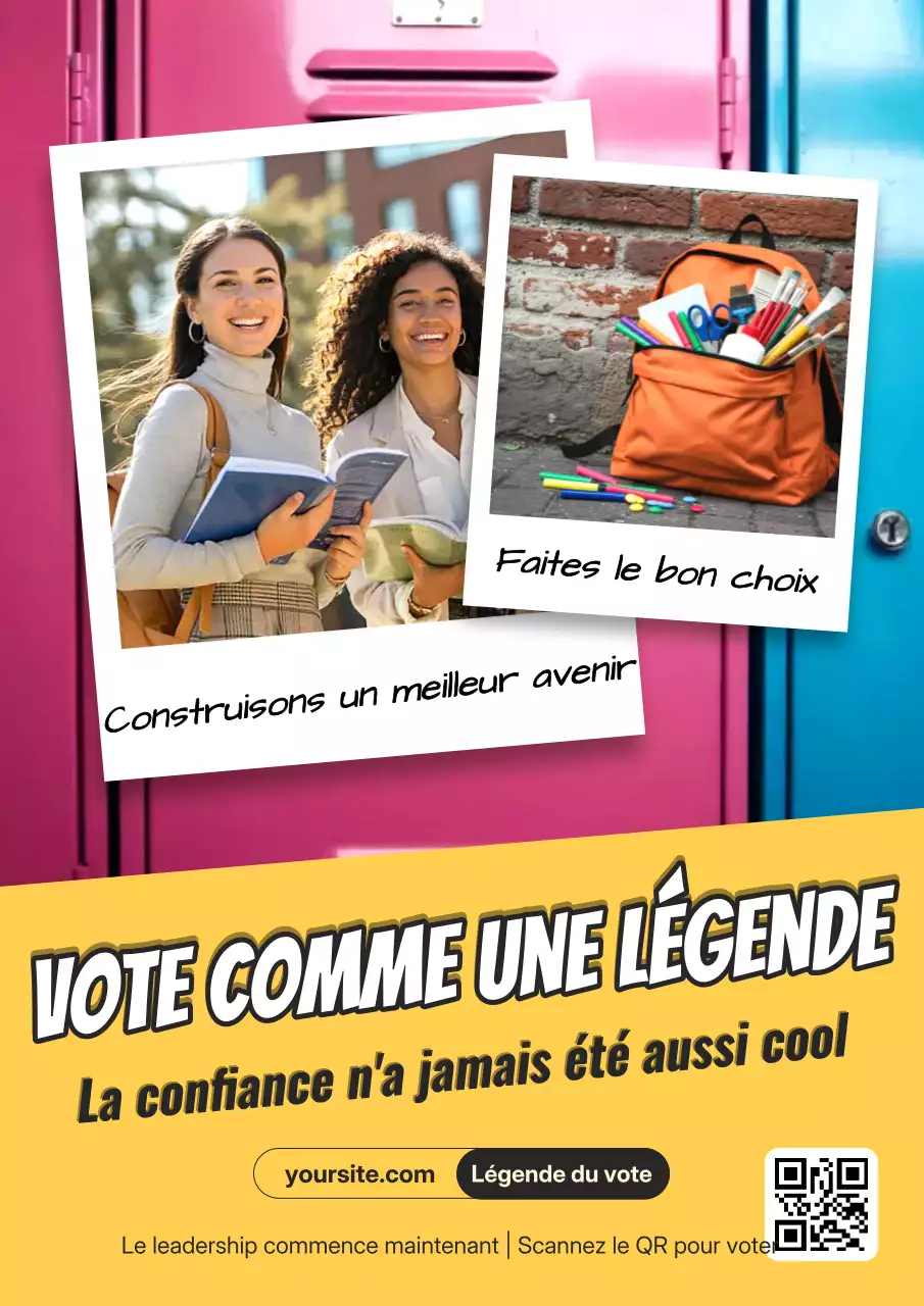 Affiche Web pour le vote étudiant