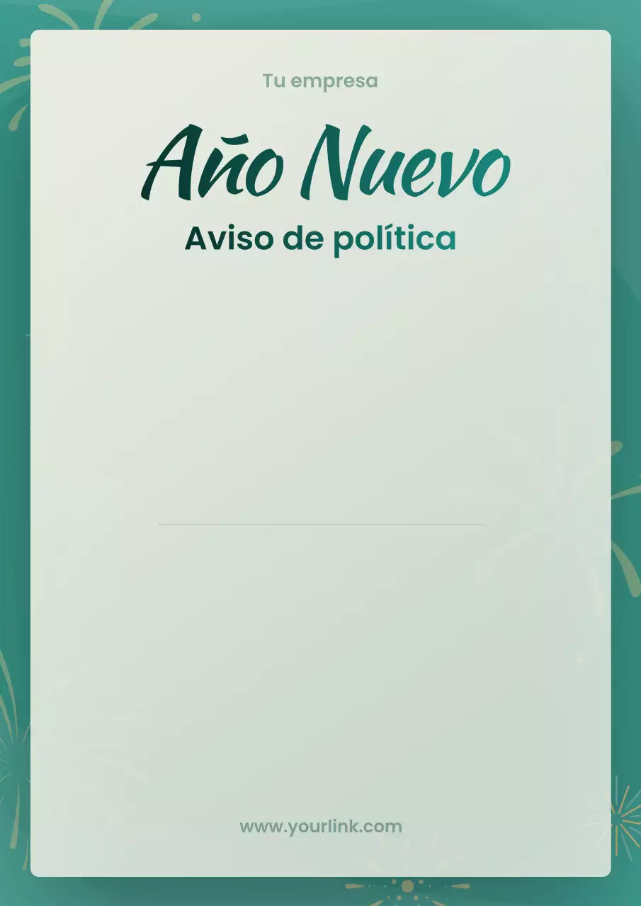 Cartel de anuncio de política moderna en color verde azulado