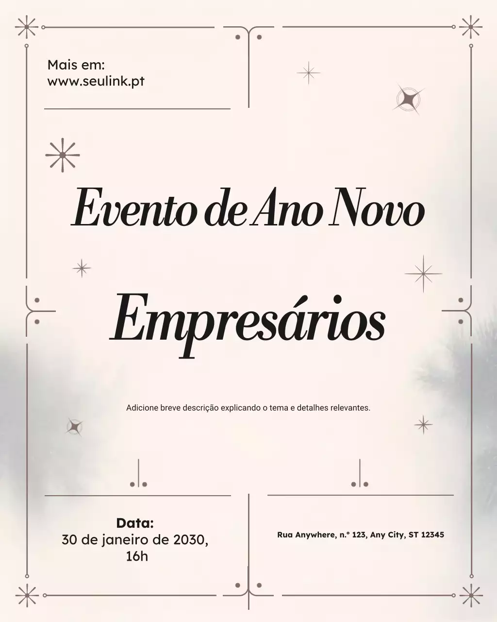 Anúncio comercial elegante em tons de bege, estilo vertical para Instagram.