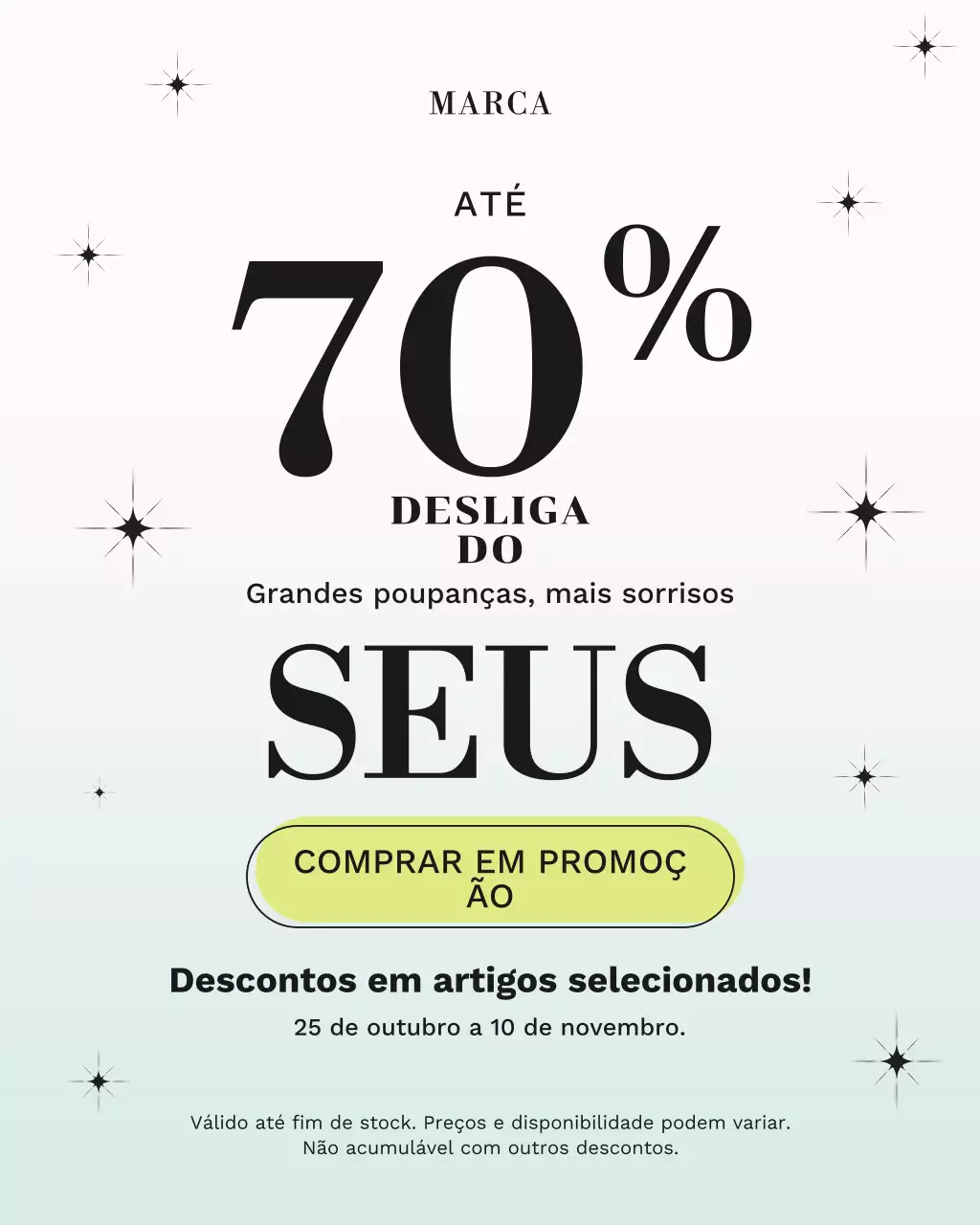 Retrato de Instagram da promoção Mint Modern Sale