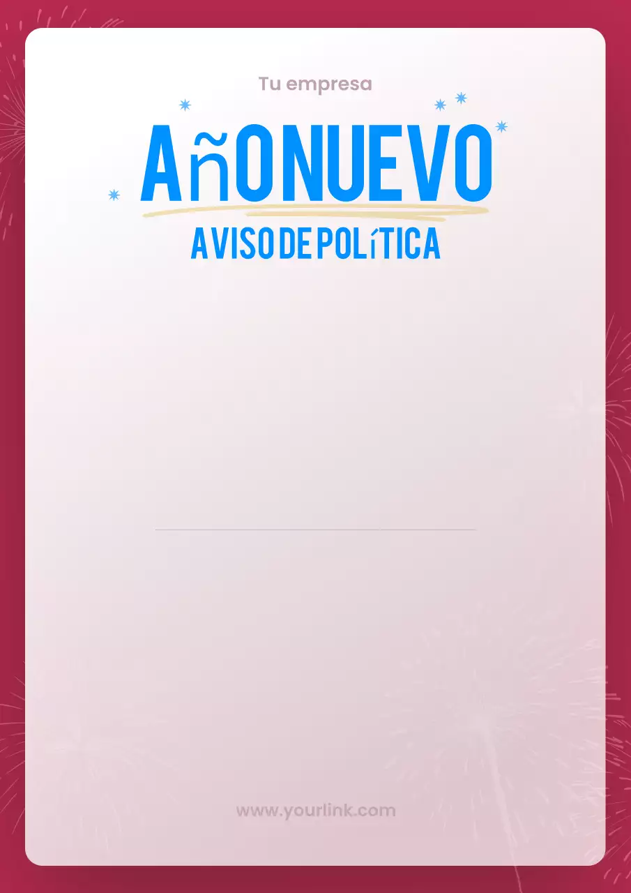 Cartel de anuncio de política moderna de Red