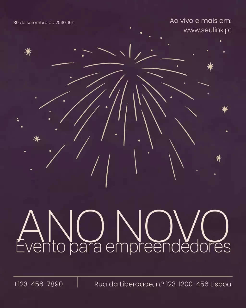 Evento moderno de negócios roxo no Instagram vertical