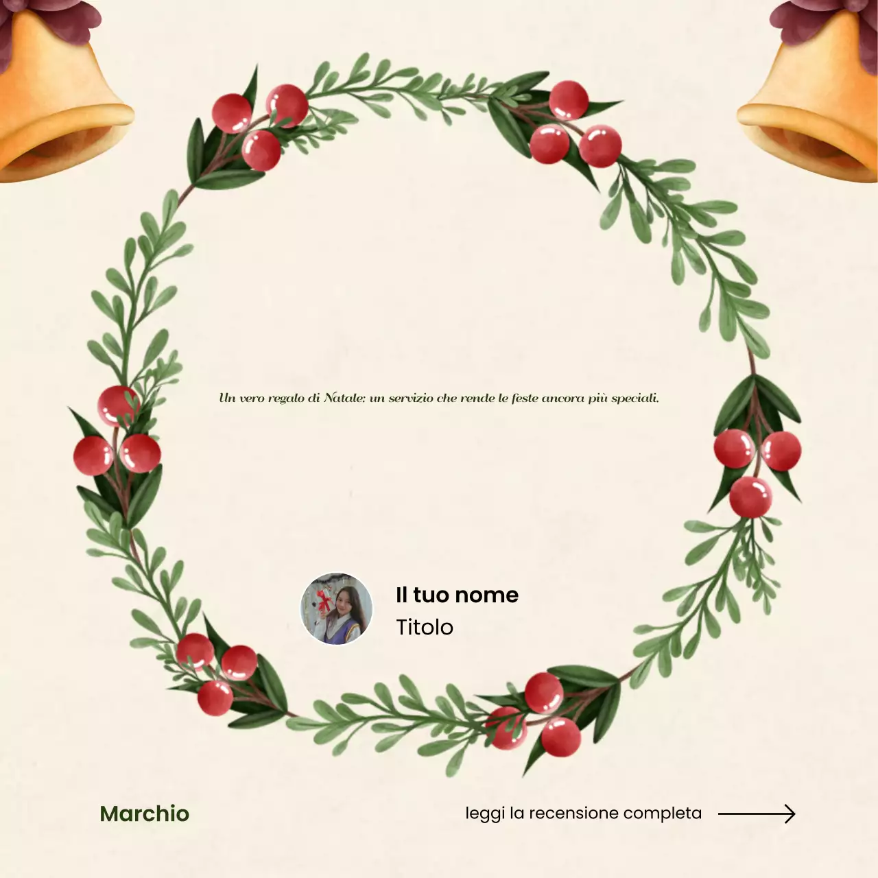 Invito tradizionale di Natale rosso sui social media