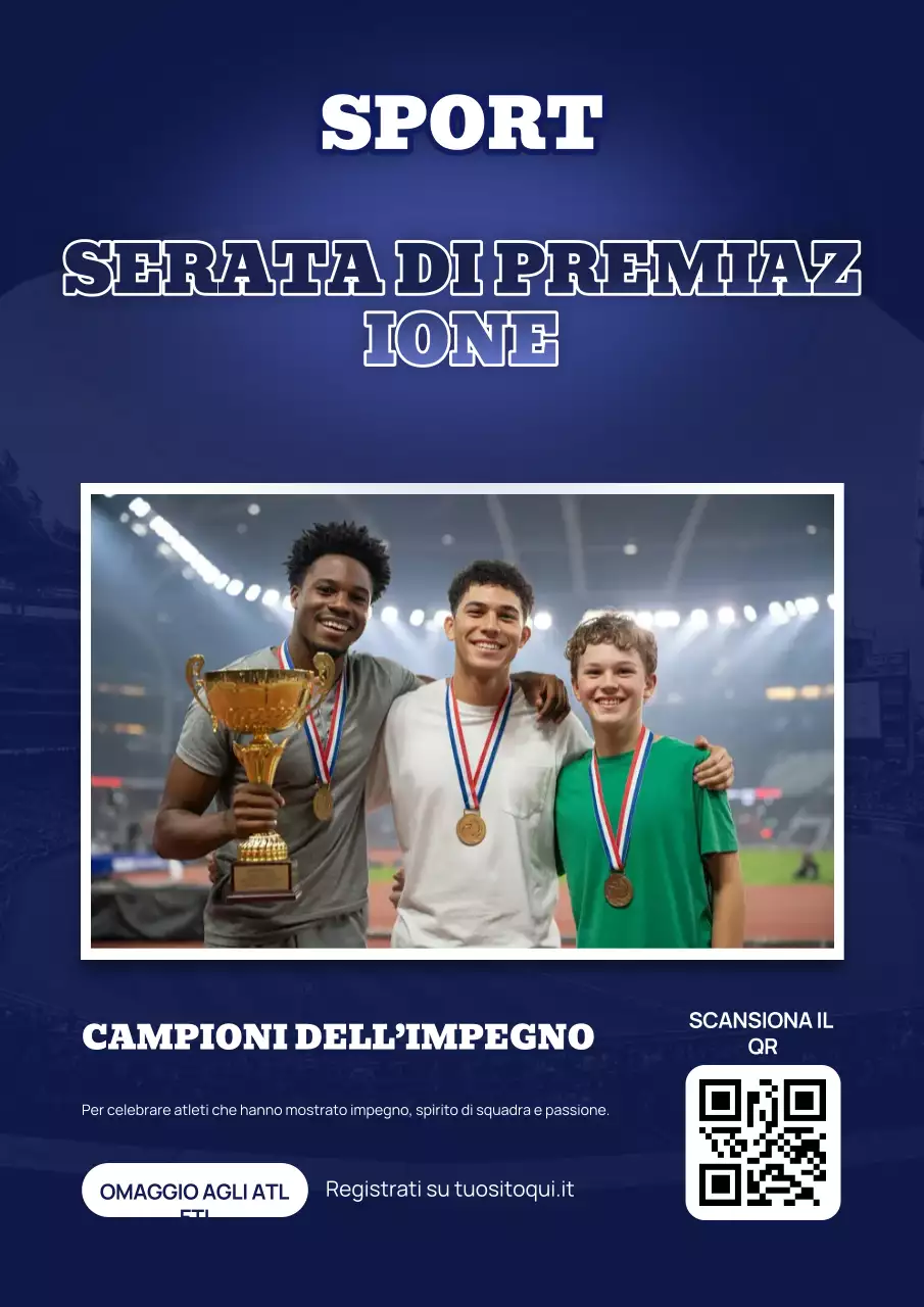 Poster di invito sportivo moderno viola