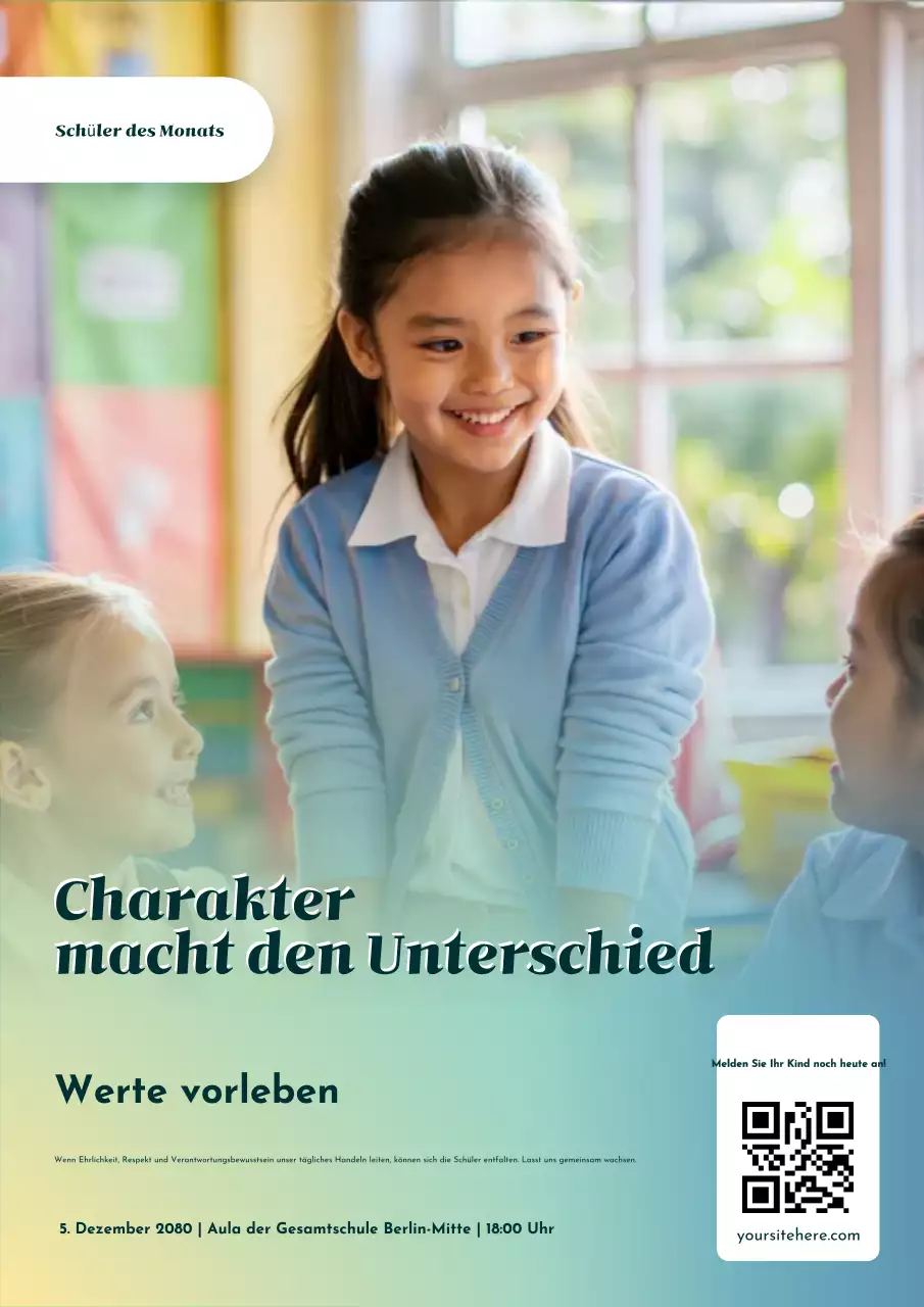 Webposter zur modernen Charaktererziehung