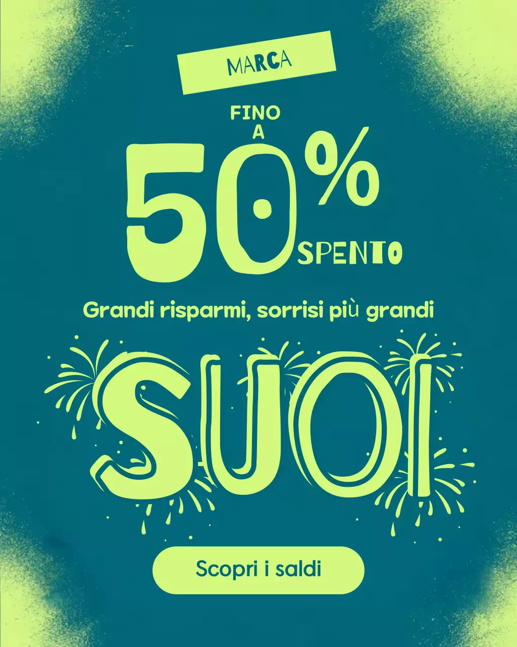 Ritratto Instagram promozionale Neon Bold
