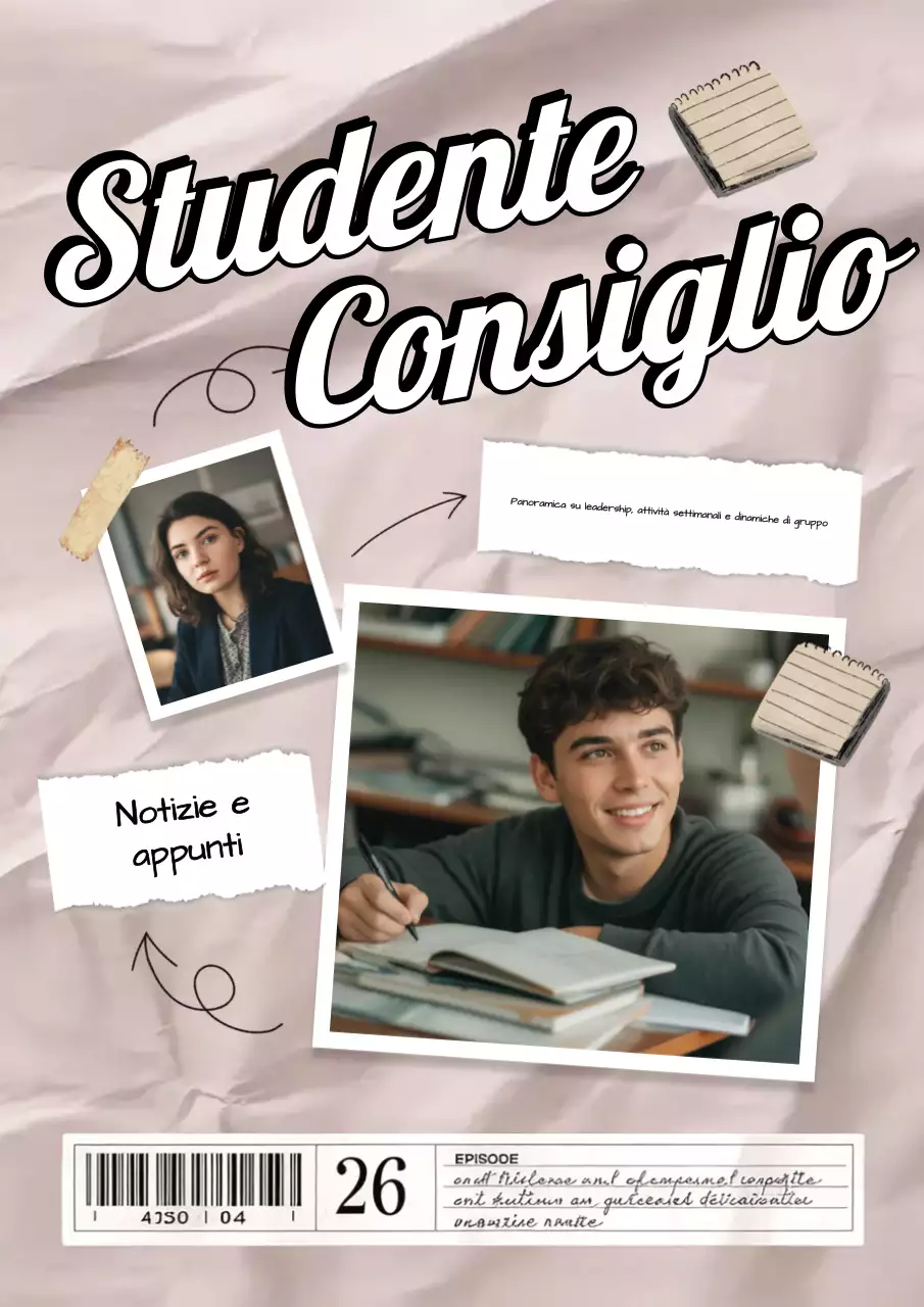 Poster guida per studenti retrò beige