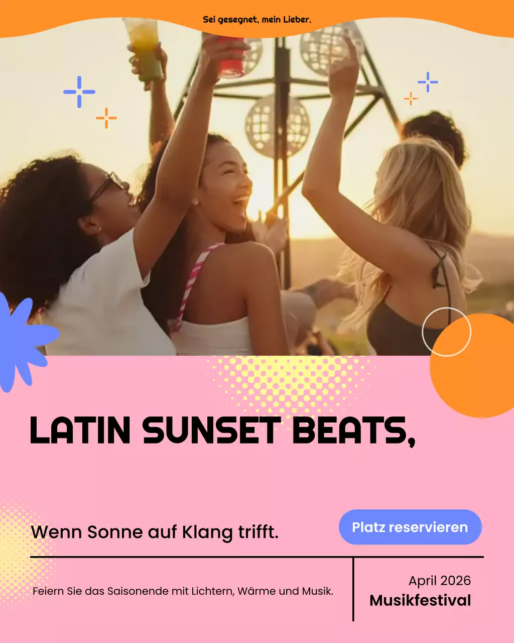 Instagram-Post zur Musikwerbung in Pink