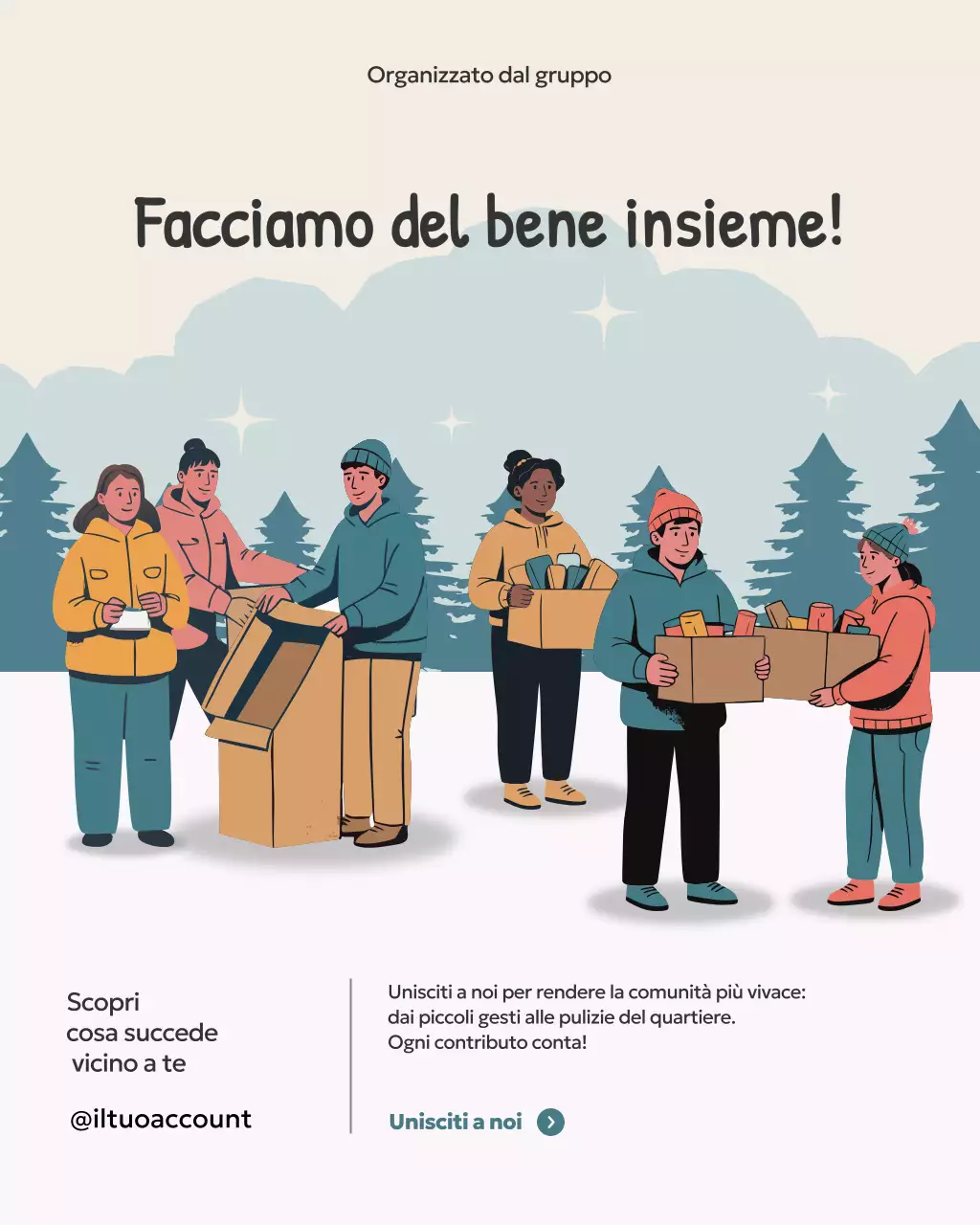 Annuncio dell'evento della comunità Beige Modern su Instagram