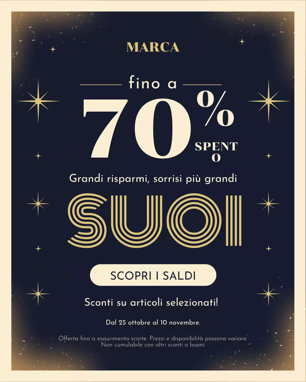 Ritratto Instagram promozionale di vendita elegante nera