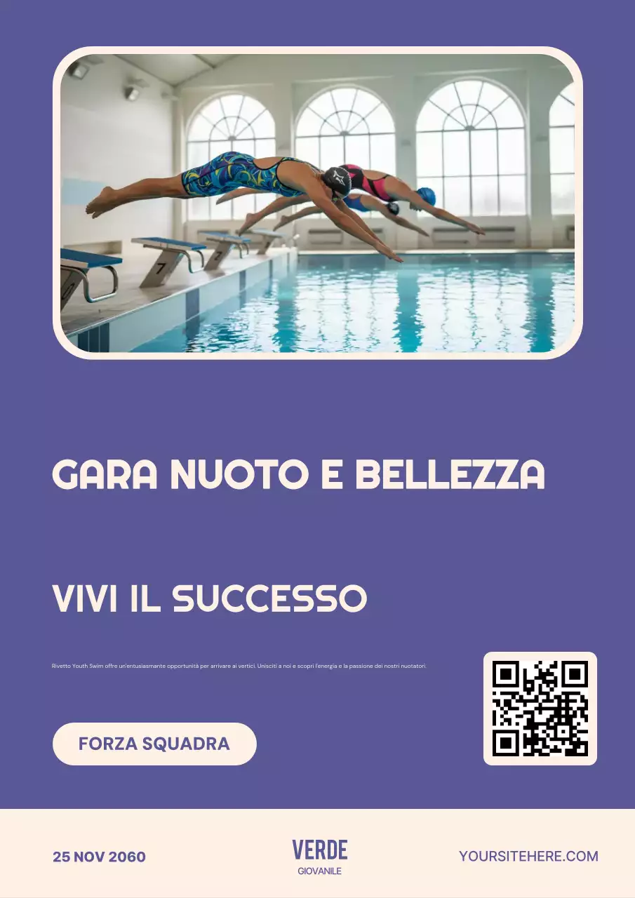 Manifesto dell'evento Purple Modern Swim