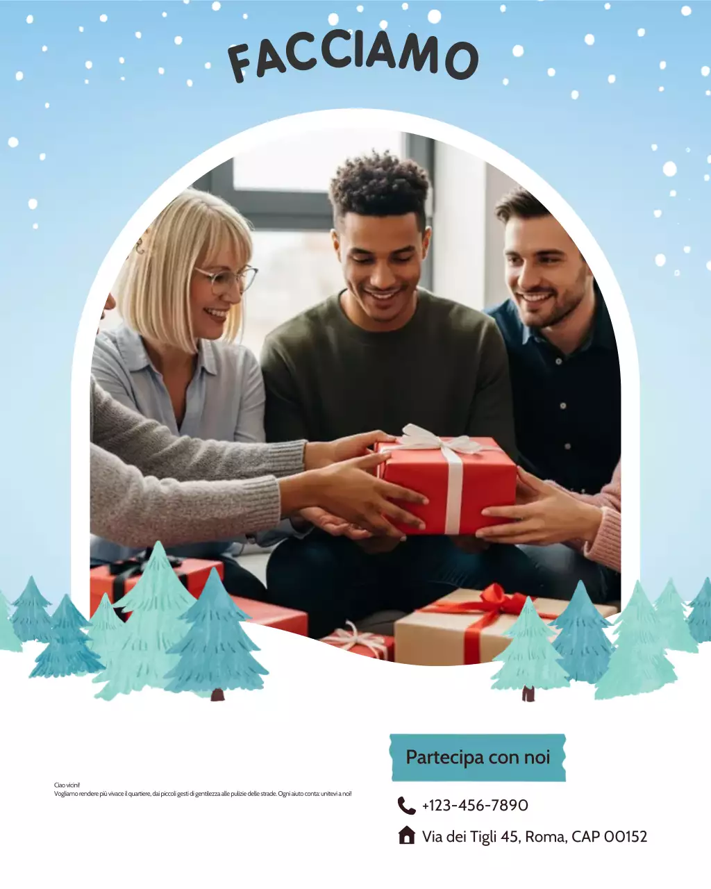 invito alla comunità moderna beige