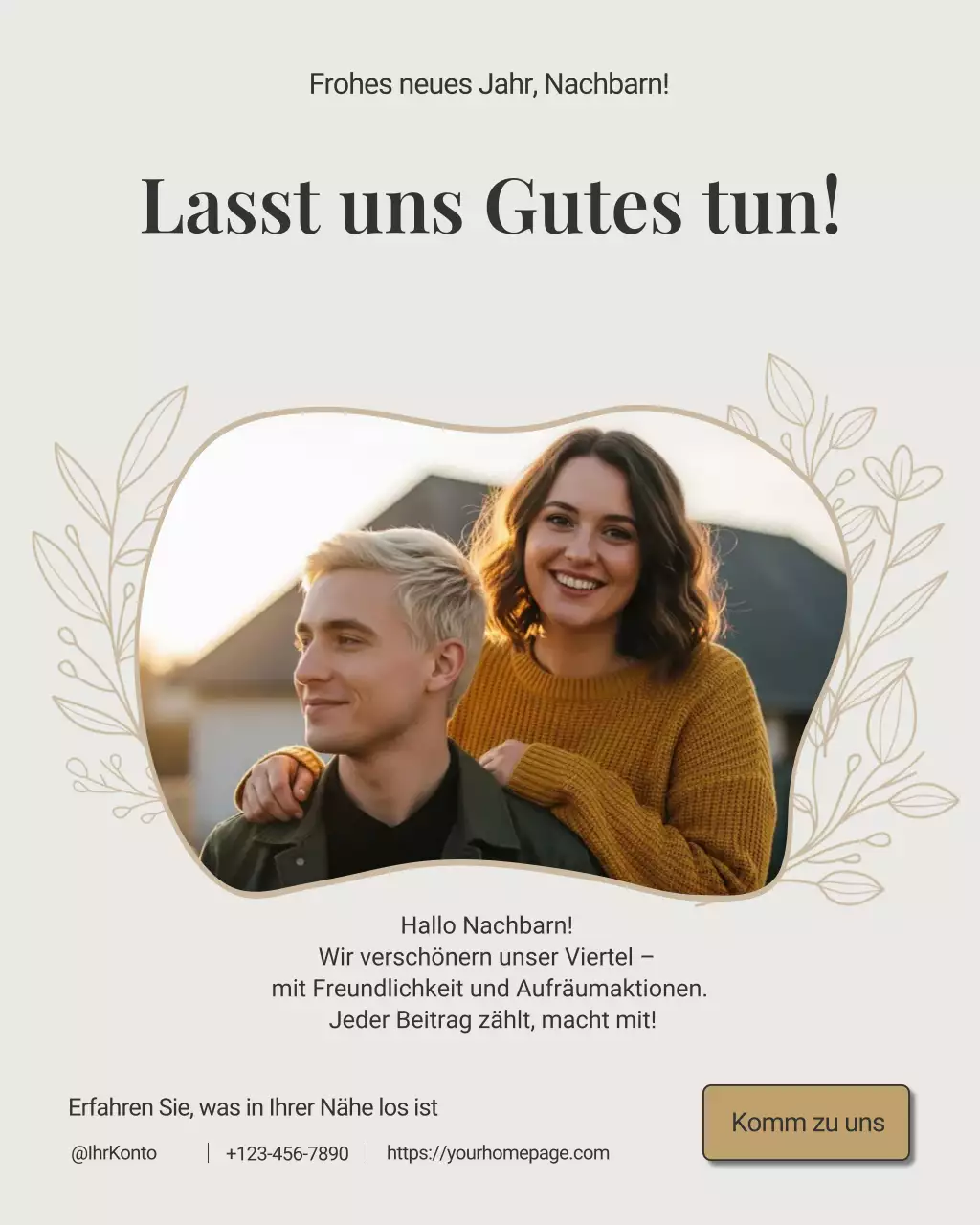 Einladung zur beigen Community auf Instagram (Beitrag)