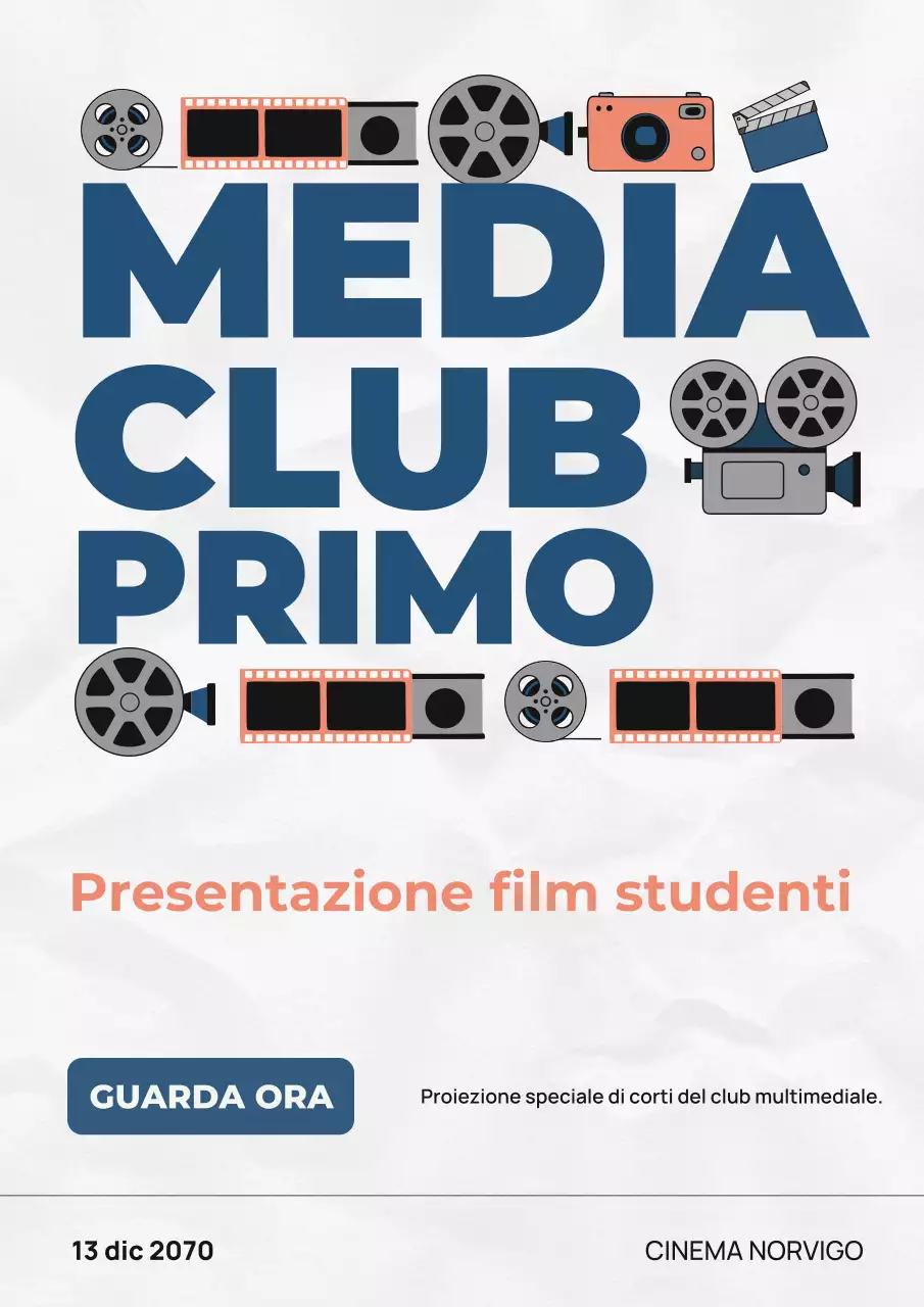 Manifesto dell'evento Grey Modern Student Films