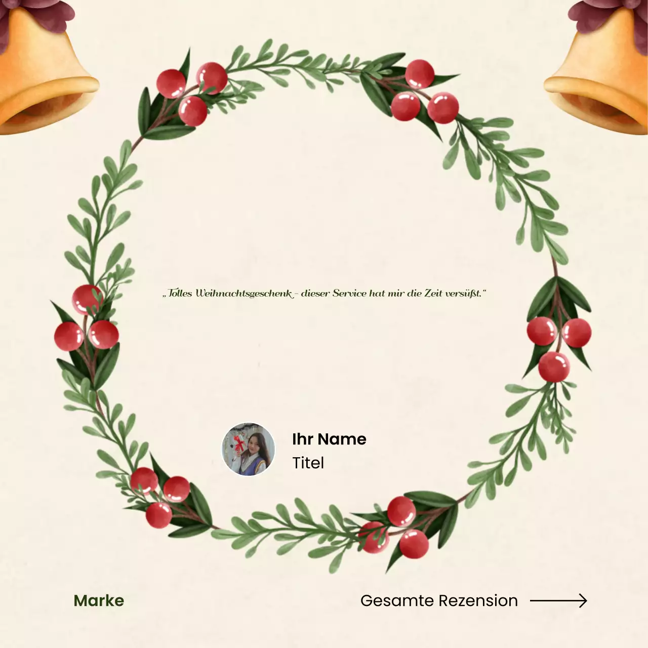 Rote traditionelle Weihnachtseinladung Social Media