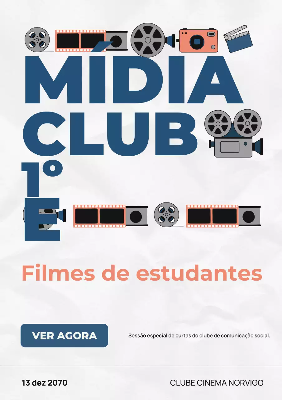 Pôster do evento Grey Modern Student Films