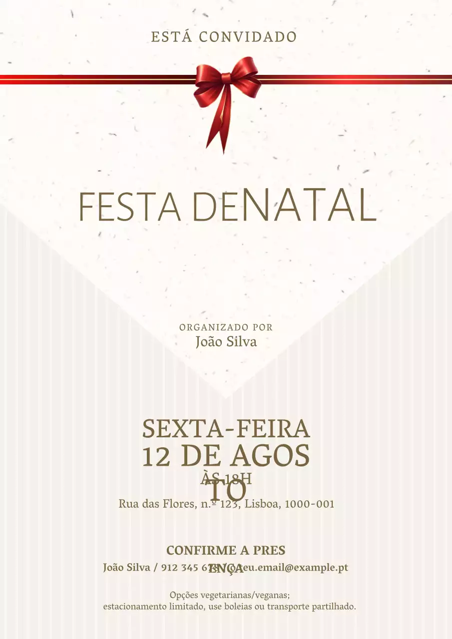 Convite para festa de Natal com coquetéis (pôster online)